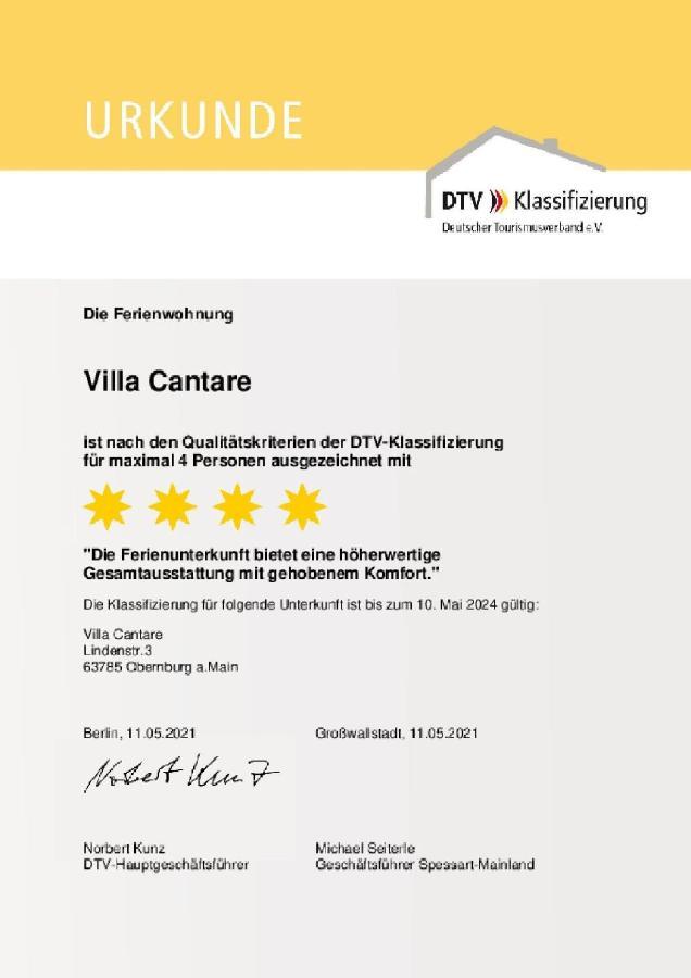 Villa Cantare Obernburg am Main Dış mekan fotoğraf